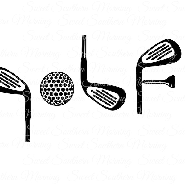 Golf Clubs & Ball SVG File | Cricut Designs