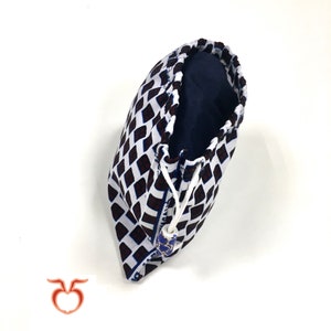Reversible Ankara cap and bag set/Blue White
