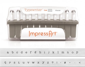 Metal Stamping Kit Impressart TYPEWRITER Lowercase Alphabet Metal Stamps 3mm Impression +Bonus Stamps