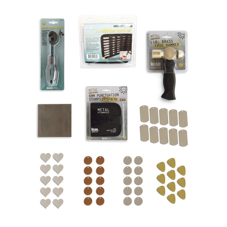 Metal Stamping Kit Starter Kit Metal Stamps Jewelry Hammer Etsy