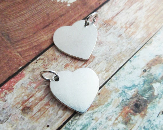 Metal Stamping Blanks Heart Stamping Blanks Antiqued Silver With