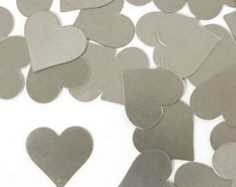 Metal Stamping Blanks Heart Stamping Blanks Silver Blanks BULK Stamping Blanks Aluminum Blank Charms 3/4" 50 Pieces 14 gauge
