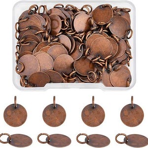 Copper Blanks Metal Stamping Blanks Tag Blanks Tag Stamping Blanks Copper Tags Copper Charms Brass Bulk Blanks Hand Stamping Blanks 100pcs