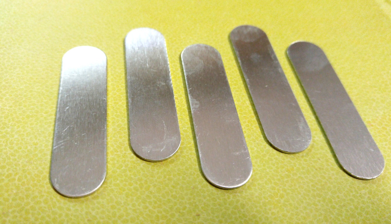 Metal Stamping Blanks Ring Making Strips Rounded Blanks Rhodium Silver