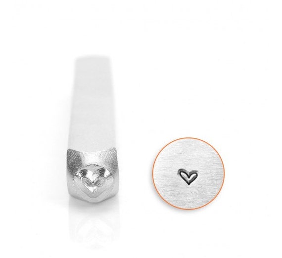 Heart Metal Stamp Whimsy Heart Design Stamp Metal Stamping Tools Steel Impressart Professional Tools  3mm Impression