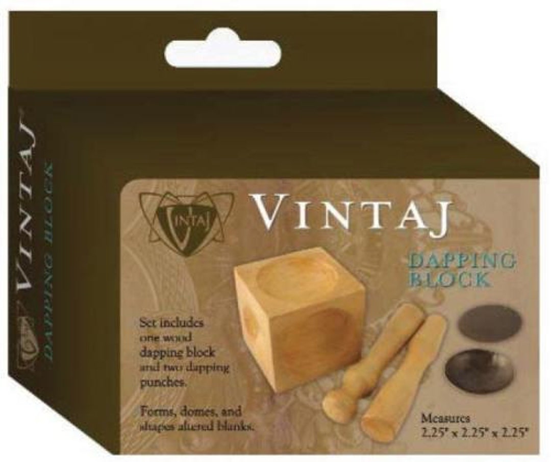 Dapping Disc Wood Dapping Block Vintaj Metal Stamping Dapping Punches Dome Discs ...