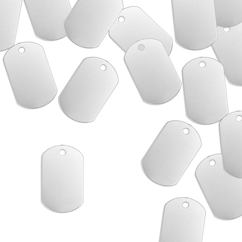 Dog Tag Blanks Stamping Blanks Silver Aluminum Blanks Metal Etsy