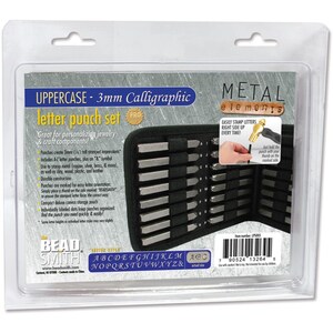 Metal Stamping Kit Metal Stamps Letter Stamps Alphabet Stamps Metal Punches Uppercase Stamps 3mm Letter Stamps Calligraphic Beadsmith