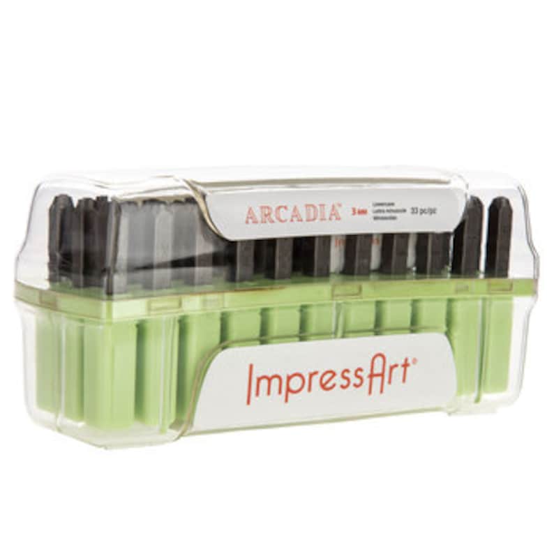 Arcadia Stamps Metal Stamping Kit Metal Stamps Alphabet Stamps 3mm Letter Stamps Impressart Kit Impressart Tools