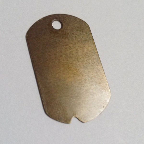 Dog Tag Stamping Blank Natural Brass Blank Bronze Blank Dog Tag Blank Hand Stamping 32mm Metal Stamping 25 gauge Made in the USA