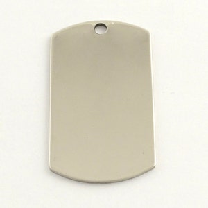 Dog Tag Stamping Blanks Stainless Steel 43mm 18 gauge Blanks Silver Stamping Blanks Silver Dog Tags 2pcs