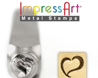 Heart Metal Stamp Design Stamp Metal Stamping Tools Steel Impressart Stamp Professional Tools Swirly Heart 6mm Impression