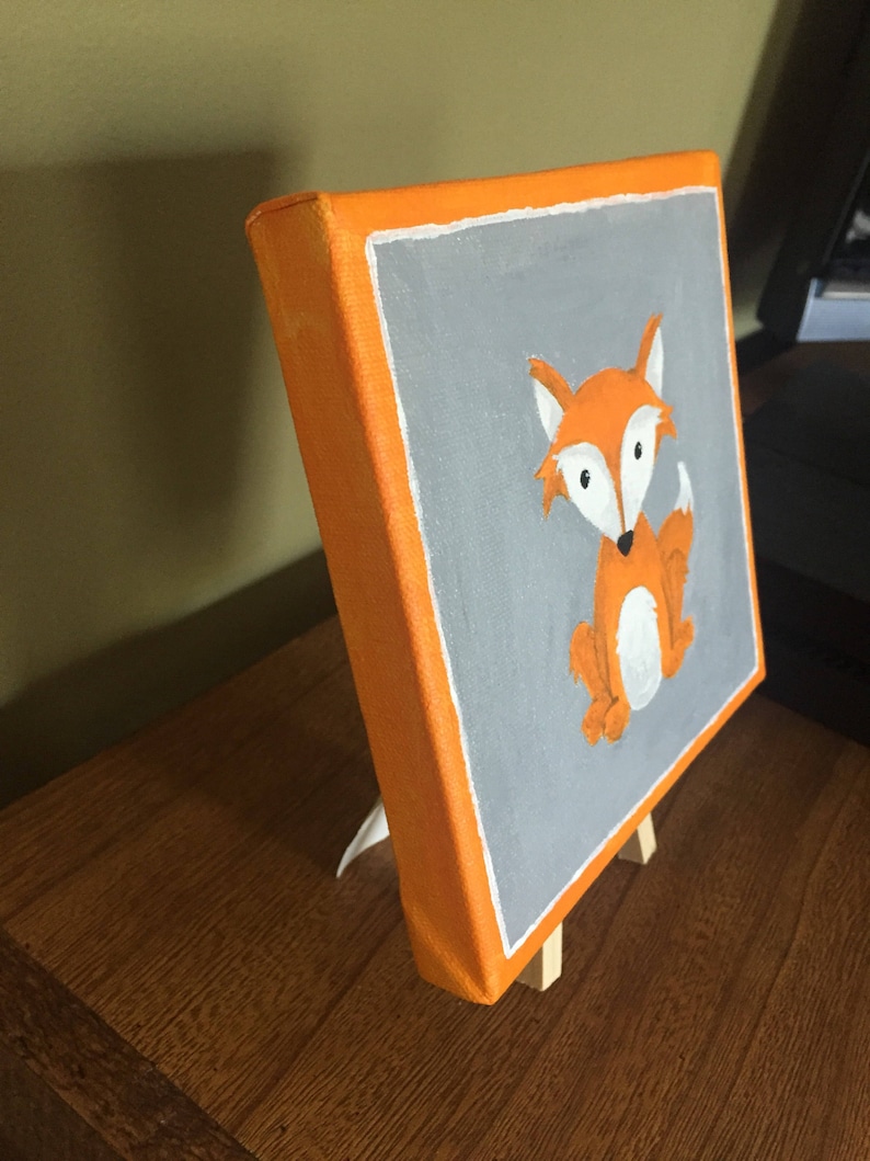 Woodland Fox Nursery Decor/nursery Fox Wall Art/woodland Etsy