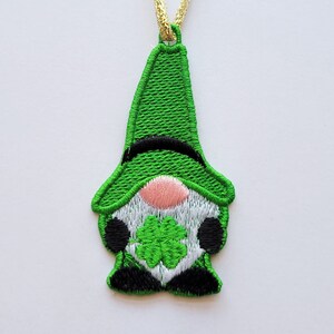 St. Patrick Gnome FSL Ornament / Embroidery design / Ornament DIY