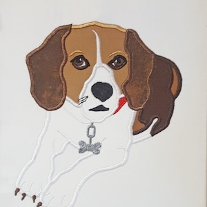 Beagle Dog Applique Embroidery Design / Embroidery machine design / Dog applique design / Dog embroidery