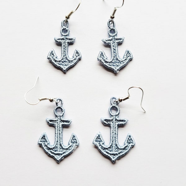 Anchor Earrings Etsy
