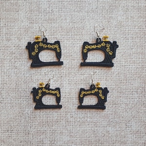 Máquina de Costura Brincos FSL / Design de Bordado / Joias DIY / Brincos no bastidor / FSL