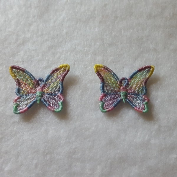 Butterfly FSL Earrings embroidery design / Machine embroidery / Variegated thread uses / Jewelry DIY