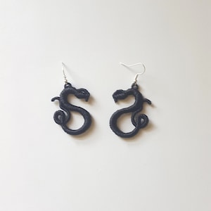 Snake Earrings Puff / Foam embroidery design / 3D / Jewelrey DIY / Raised embroidery / Puff technique / embroidery design