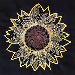 Sunflower no3 Applique Embroidery design / Machine Embroidery