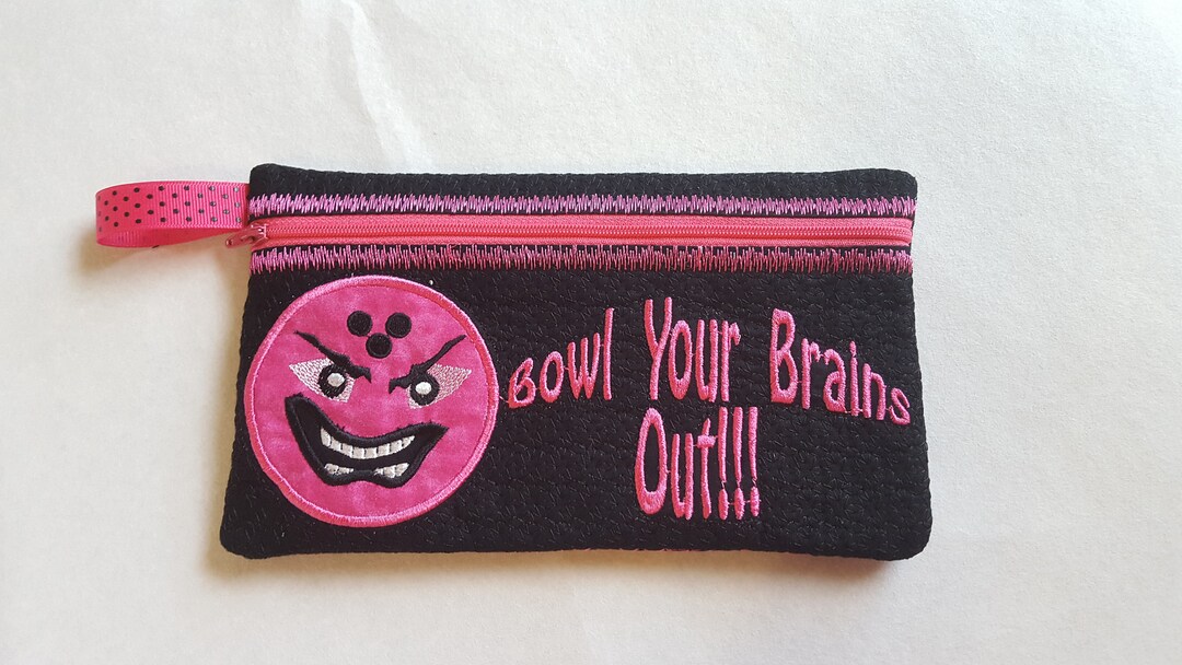 Bowling Zipper Bag ITH Embroidery Design / Machine Embroidery Etsy