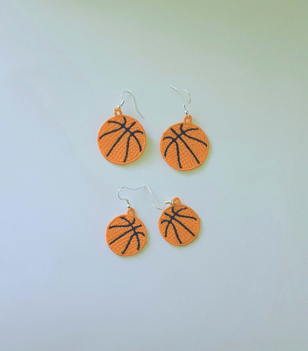 Basketball Ball FSL Earrings / Embroidery Design / Jewelry in the Hoop