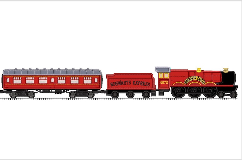 Locomotive Applique embroidery design Train Harry Potter Applique quilt blocks