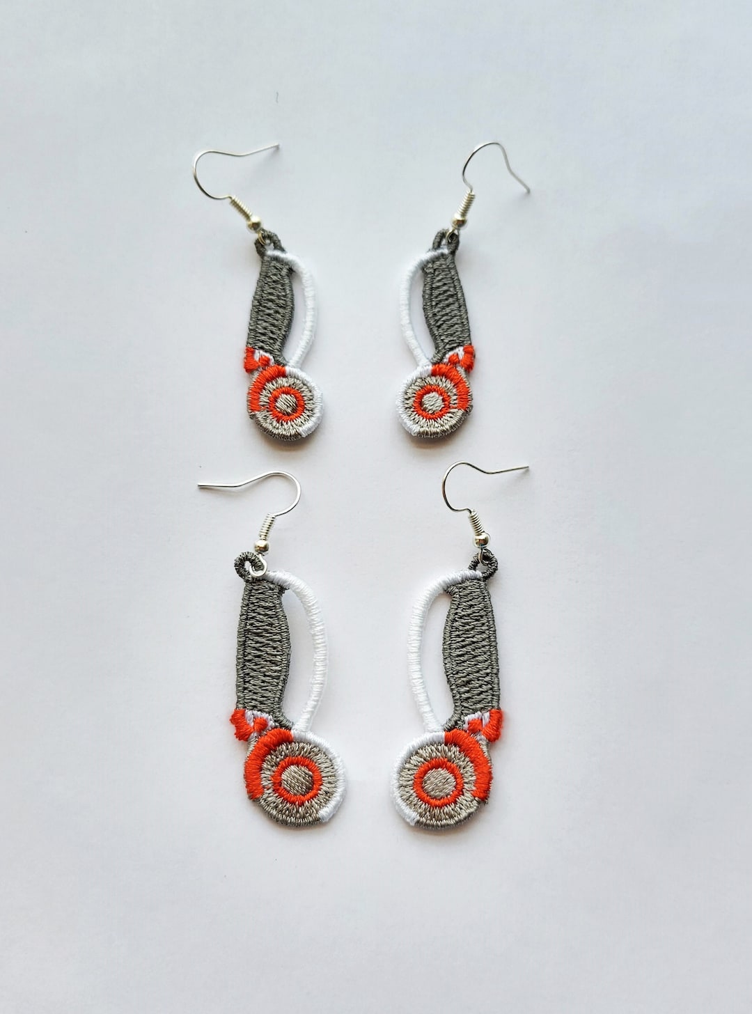 Rotary Cutter FSL Earrings / Embroidery Design / Earrings DIY / Jewelry