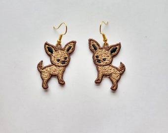 Chihuahua Dog FSL Earrings / Digital file / Earrings DIY