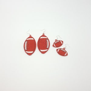 Football FSL earrings / Embroidery Design / Jewelry DIY / Jewelry in the hoop