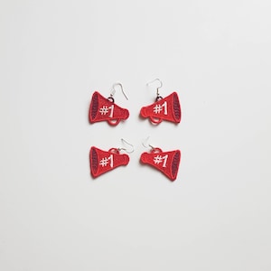 Megaphone FSL earrings / Embroidery Design / FSL earrings / Jewelry DIY / in the hoop