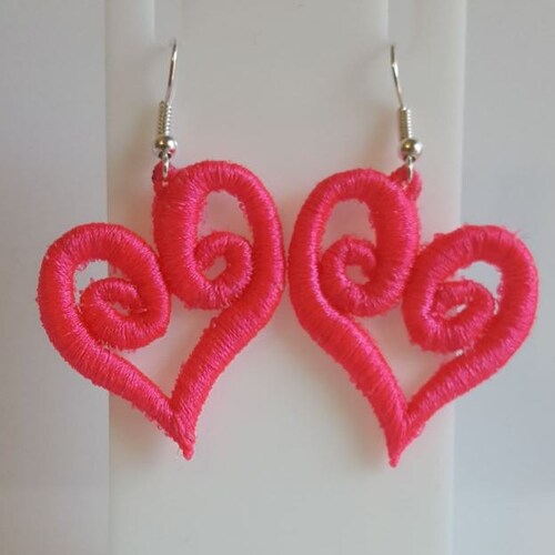 FSL Crystal Earrings Free Standing Lace Christmas Ornament Etsy