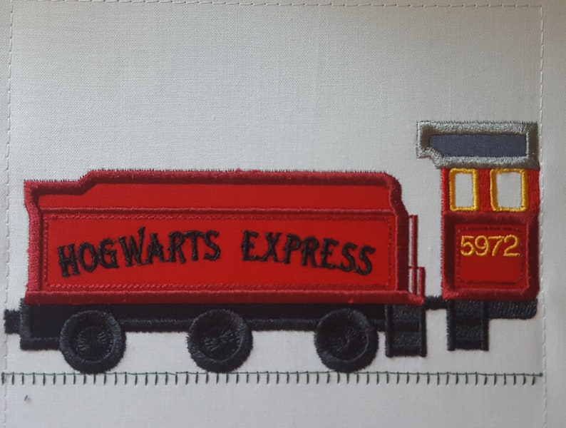 Locomotive Applique embroidery design Train Harry Potter Applique quilt blocks