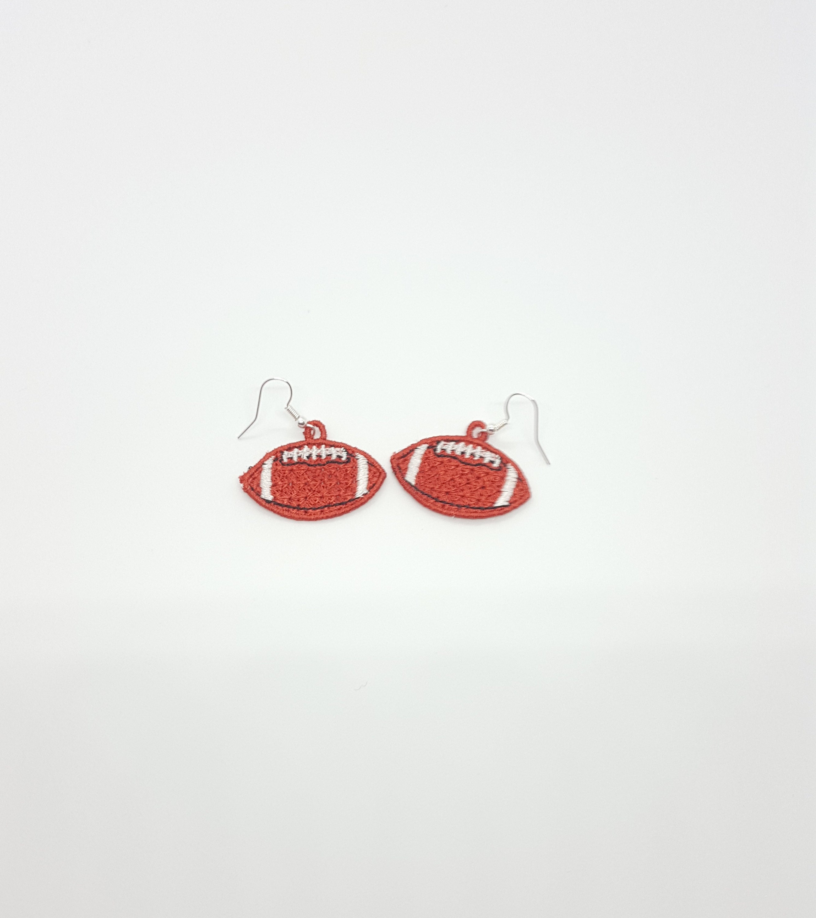 Football FSL Earrings - Freestanding Lace Earring Design - In the Hoop  Embroidery Project American Football