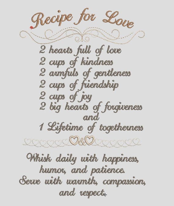 Recipe For Love Quotes Quotesgram
