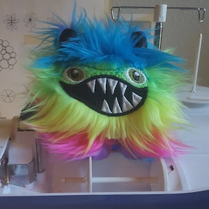 Fuzzy Monster Stuffie Toy In The Hoop / Emboidery design / Machine embroidery / DIY toy / Stuffed animal / ITH design