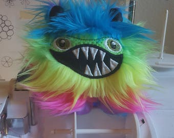 Fuzzy Monster Stuffie Toy In The Hoop / Emboidery design / Machine embroidery / DIY toy / Stuffed animal / ITH design