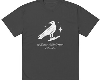 I Support The Corvid Agenda Oversized faded t-shirt