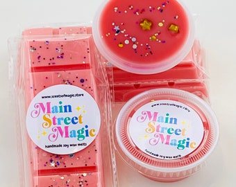 Main Street Magic | Park Inspired | Cotton Candy | Scented Soy Wax Melts | Soy Wax Snap Bars | Wax Melt Shot Cups |  Disney Lover Gift