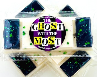 Beetlejuice Inspired Wax Melts | Glow in the Dark Soy Wax Melts for Warmer | Movie Lover Gift Under 10 | Home Fragrance Decor