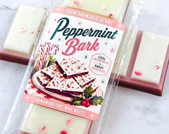 Peppermint Bark Soy Wax Melts for Warmer: Christmas Holiday Home Fragrance