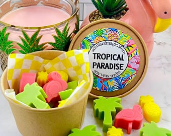 Tropical Paradise: Pick Your Scent | Flamingo Pineapple & Palm Tree Soy Wax Melts For Warmer