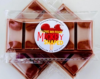 Mickey Ice Cream Bar Wax Melts | Theme Park Inspired Soy Snap Bar for Warmer | Chocolate Vanilla Scent | Disney Lover Gift Under 10