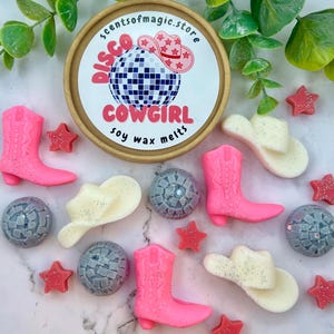 Disco Cowgirl Wax Melts | Pick Your Scent | Cute Custom Soy Wax Melts for Warmer | Bachelorette Gift Under 20 | Western Home Decor
