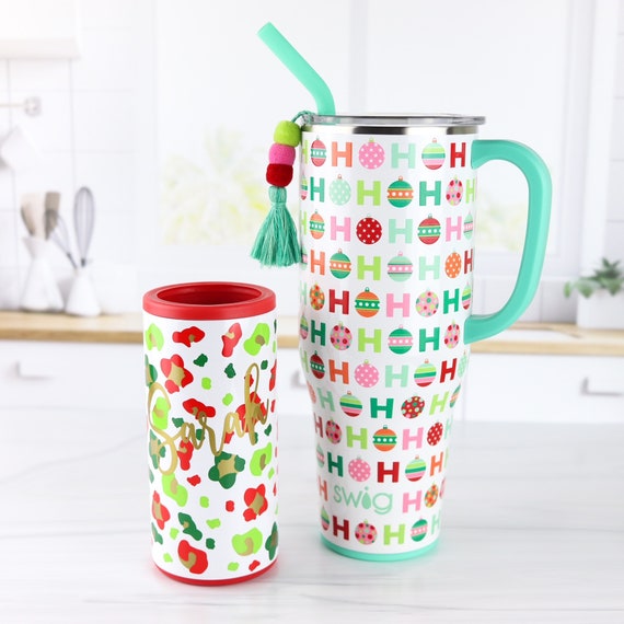 SWIG 40 oz Personalized Christmas Tumbler Cup Mega Mug w/ Lid Straw Gift for Her Mom Friend Coworker Bridesmaid Bachelorette Gifts under 50