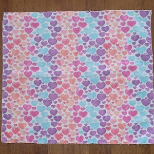 Pink and Purple hearts kitten mat
