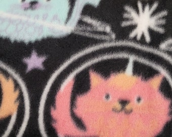 Space Caticorn fleece mat