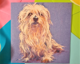 Scruffy Do - Norfolk Terrier Greeting Card - Norfolk Terrier Birthday Card - Terrier card for Him and Her