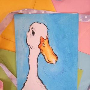 Duck Birthday Card Bird Anniversary Card Runner Duck Gift image 1