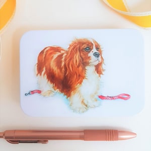 Dog Gift- Gift- Spaniel Gift- Gift for Her- Dog treat tin-King Charles Spaniel Gift